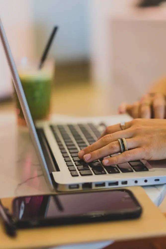 Women working on a laptop